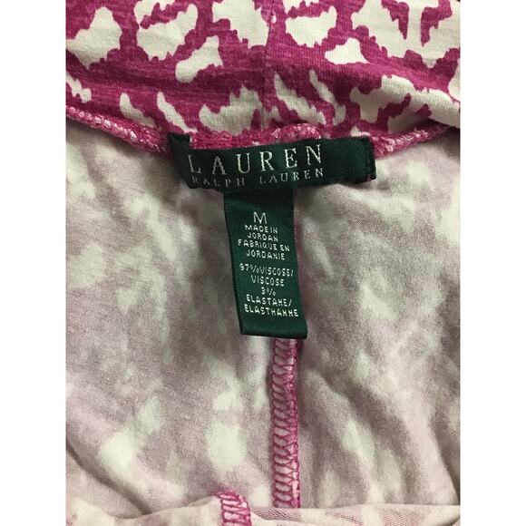 Lauren Ralph Lauren Pink and White Palazzo Pants Women's Medium - Picture 3 of 4